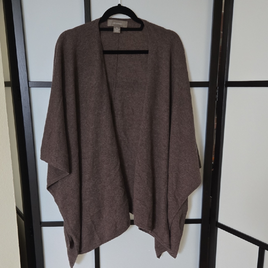 Ply Cashmere Cozy Brown Poncho